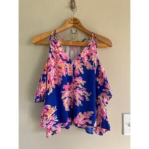 Lilly Pulitzer Bellamie cold shoulder top size xs